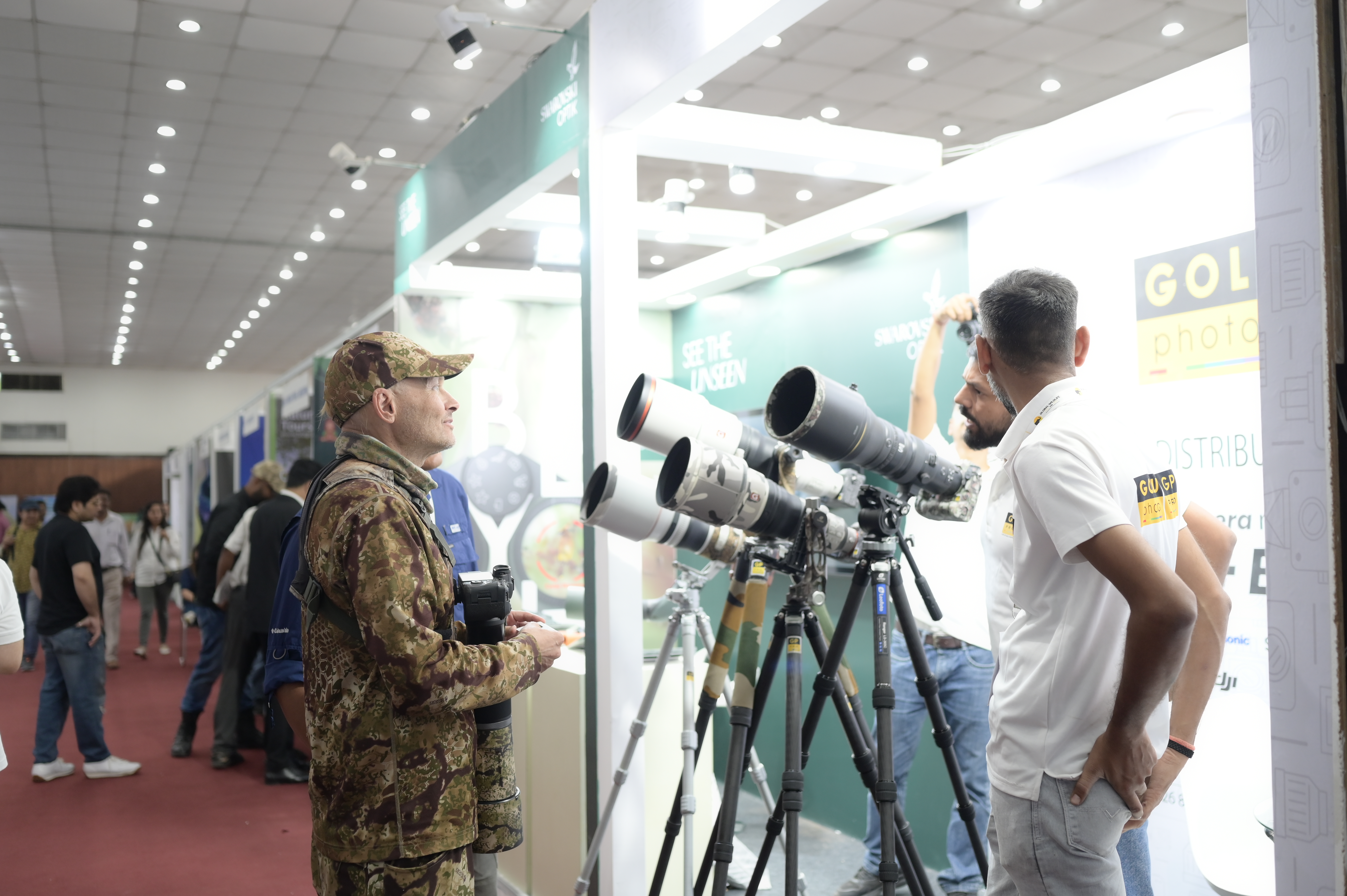 Birders with field scopes